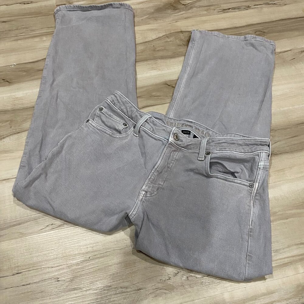 American Eagle Gray Stoveppe Jeans Size 6 Regular Stretch